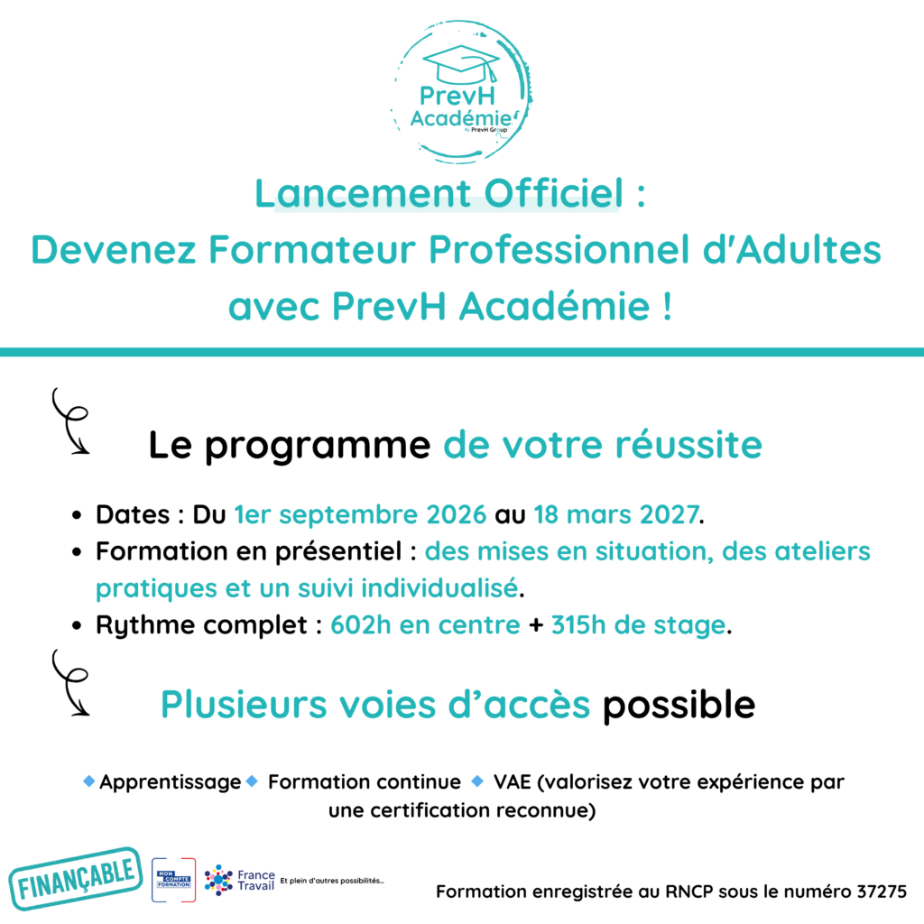 Formation FPA Formateur Professionnel Adultes PrevH Académie