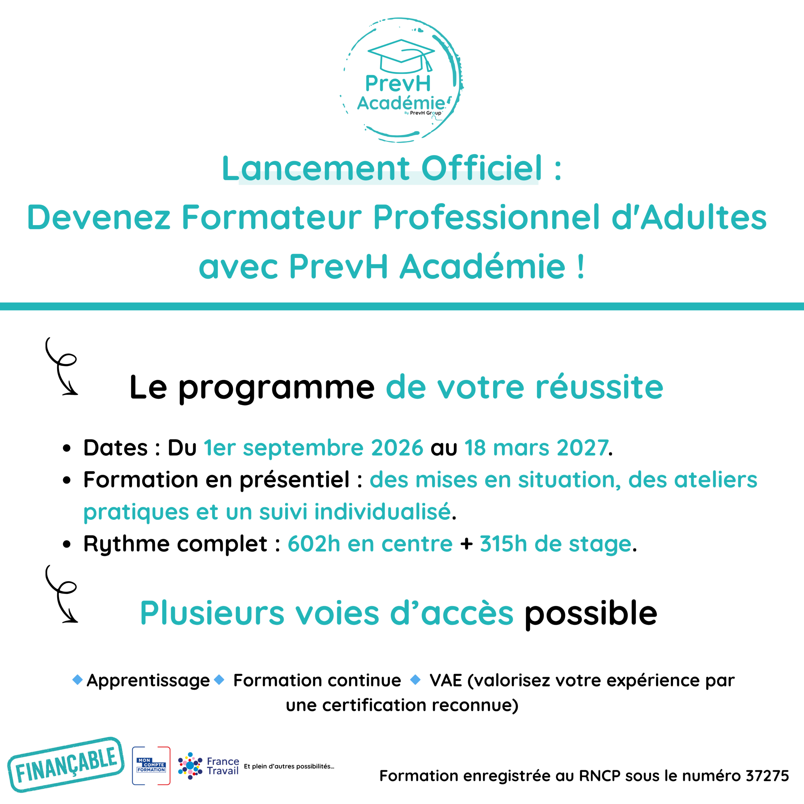 Formation FPA Formateur Professionnel Adultes PrevH Académie